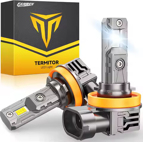 FAHREN LED H11/H9/H8 Light Bulb, 40000LM H11 Led Headlight Bulb, 6500K Cool White H11 Light,No Adapter Needed,Pack of 2