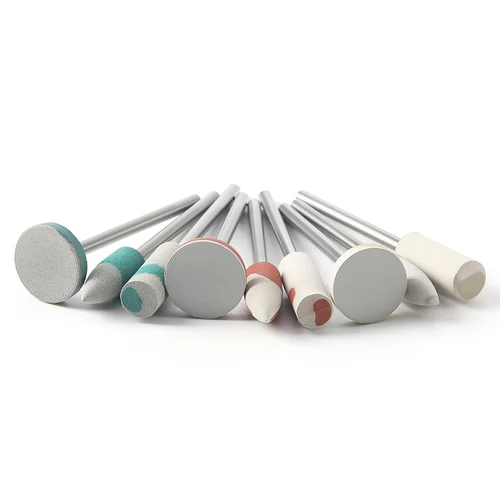 Imagen 2 del producto Disco de rueda pulidora de goma Dental para restauraciones de porcelana y Zirconia HP 2,35mm cabezal de pulido de odontología taladros AZDENT