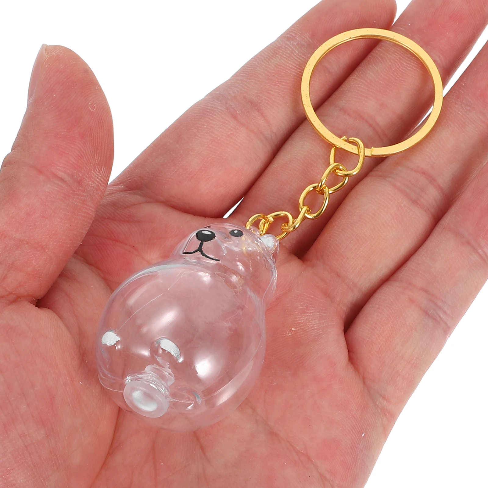 

4 Pcs Hair Storage Bag Hanging Decoration Pet Souvenir Keychain Cute Puppy Abs Commemorative Dog Keepsake Purse Charm