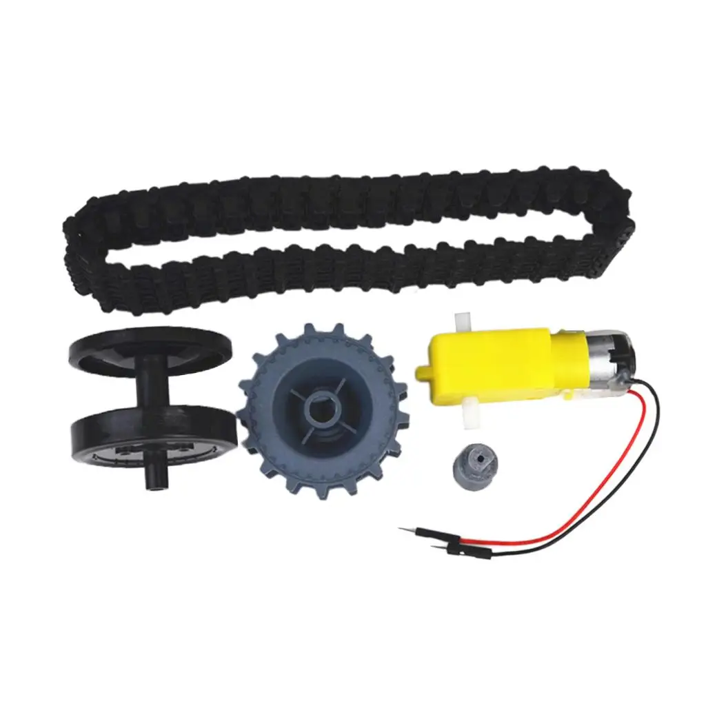 DIY Tank Accessories Track Conveyor Belt with TT Motor And Drive Wheels, Assembly Kits, Set