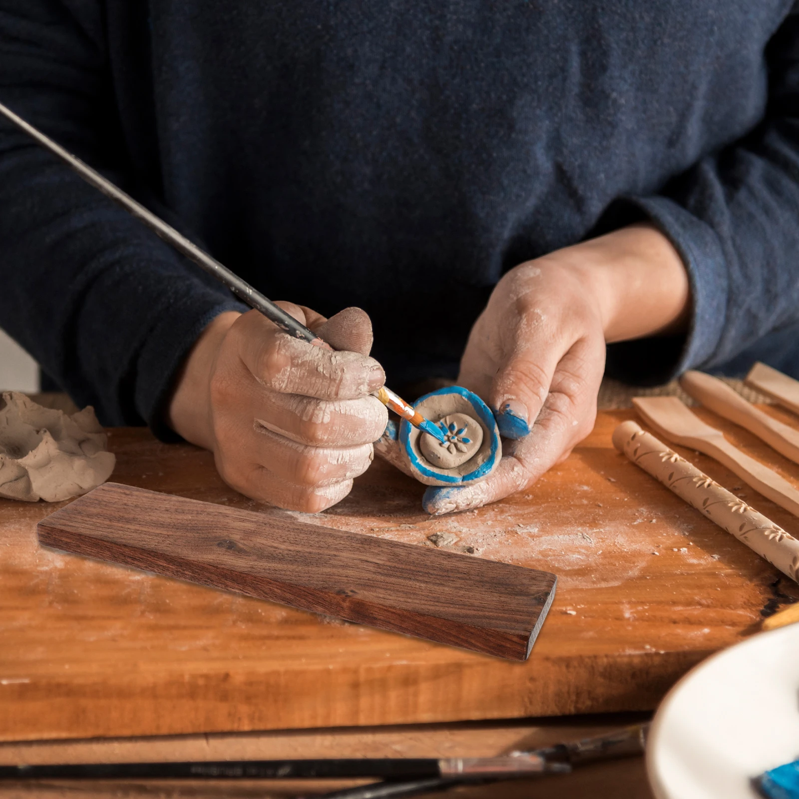 

2pcs Thickened Wood Carving Blocks Unfinished Blank Diy Wooden Blocks For Crafts Whittling Wood Material Smooth Rectangle