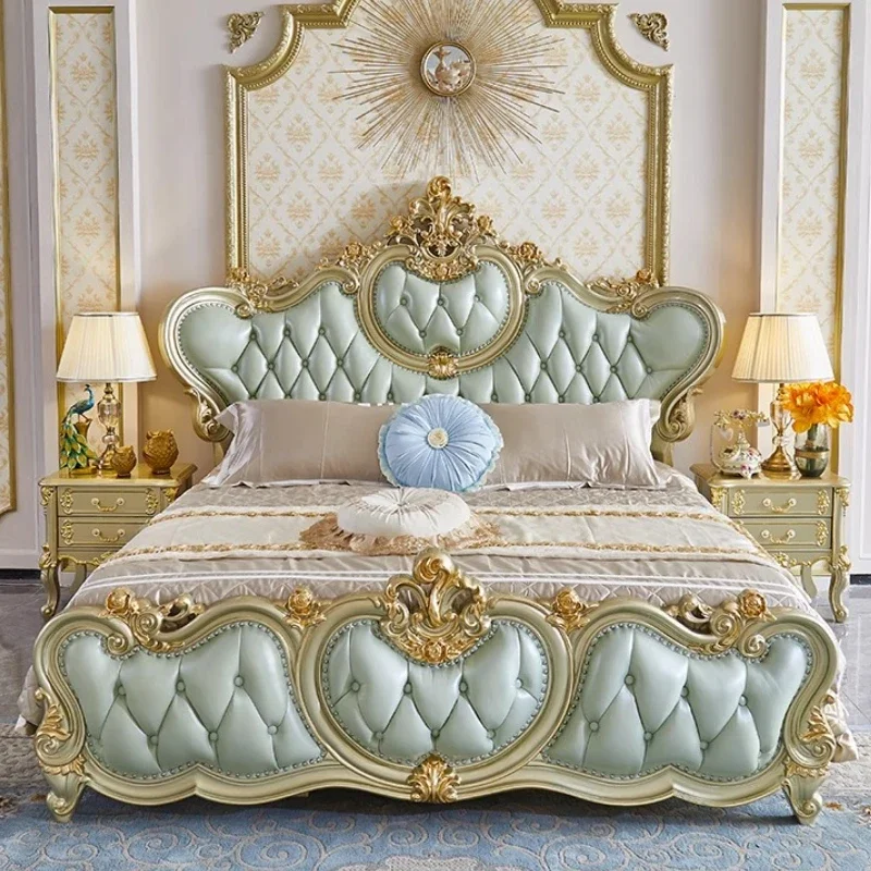 European Design Bed Luxury Double Adult Unique Quality Unusual Modern Bed Lounge Queen Simple Unusual Beliche Home Furniture
