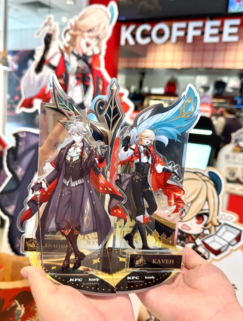 

В наличии официальные акриловые стоячие тарелки Genshin Impact X Alhaitham Kaveh, бейджная карта, подставка Acg, подарки, коллекционные предметы аниме