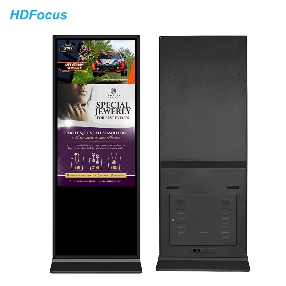 55 Inch Indoor LCD Interactive Touch Screens Digital Signage Kiosk Advertising Media Player For Showcase