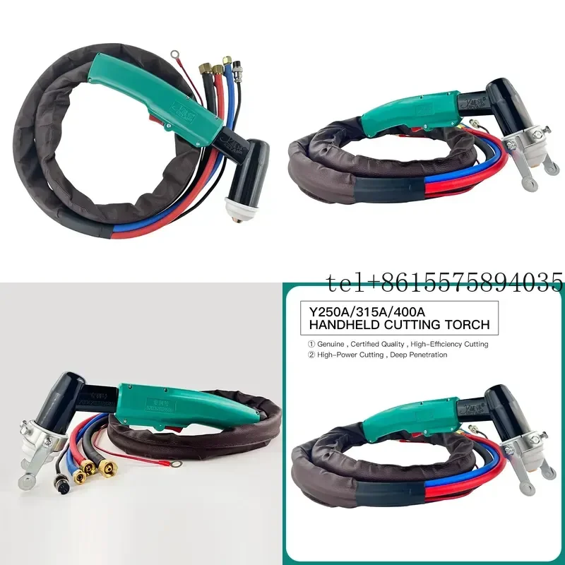 

Hot Yueyang 250A 315A 400A YY250 Water Cooled Swan Neck Copper Plasma Cutting Torch 8 Meters Cables Manual Complete 8M Plasma