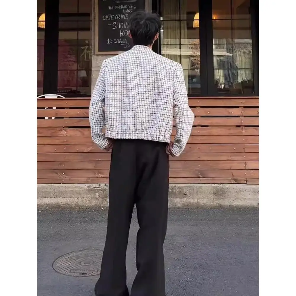 

ort Plaid Jaet Мужская модная городская куртка с мягкой подкладкой, весна-осень, элитное ощущение Cool Haome Flight Jaet