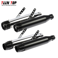 Motorcycle Antiqued Vintage Retro Muffler Exhaust Pipe For Cafe Racer Bobber Chopper Exhaust Muffler 38 40 43 45mm Escape Moto