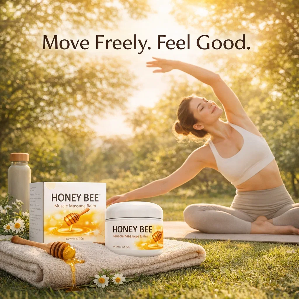 

Honey Bee Muscle Massage Balm 59g Warming Body Cream for Back Neck Shoulders Soothing Relaxation Massage with Bee Venom Extract