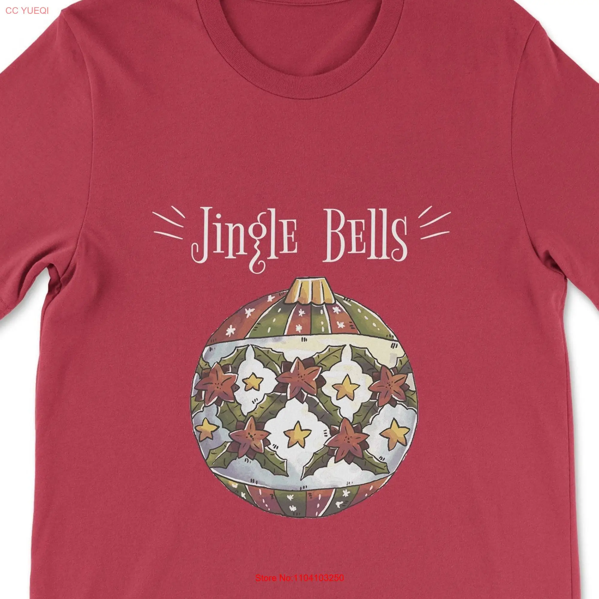 Jingle Bells Christmas T Shirt Retro for Women Bell Family Mom s Her long or short sleeves