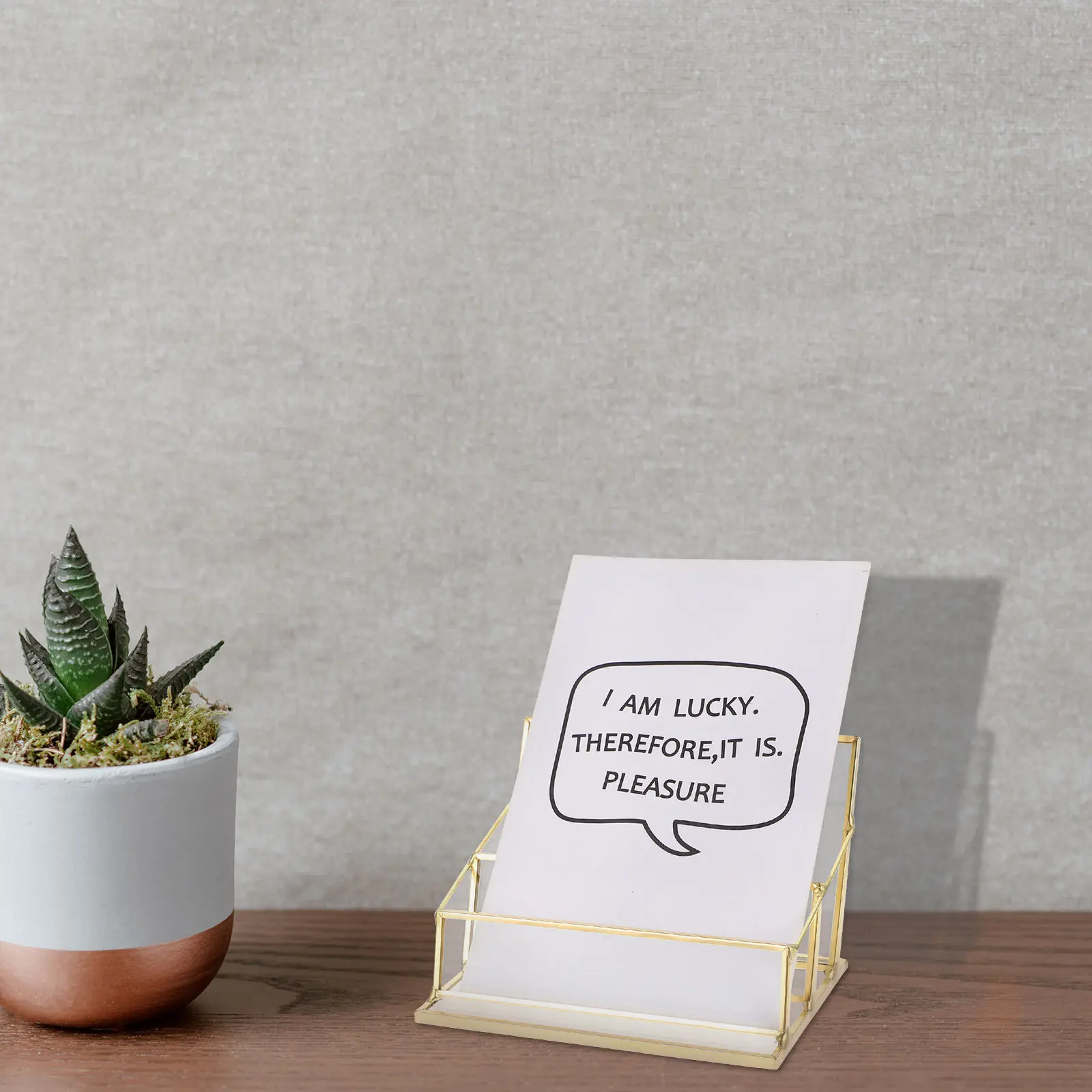 

1 шт. Премиум-бокс для визиток с металлическим каркасом и стеклянной вставкой, прозрачный настольный держатель для офиса, конференций, выставок, элегантный дизайн