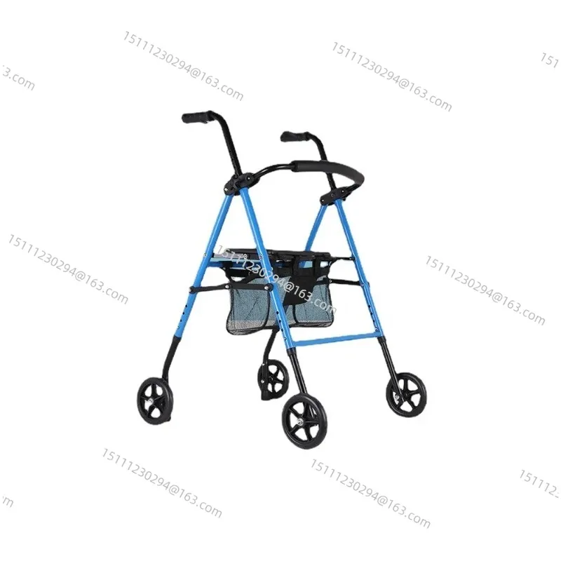 

Elderly walker trolley can be pushed and sat on shopping cart Elderly leisure four-wheel grocery shopping cart with seat small p