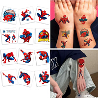 20Pcs SpiderMan Tattoo Stickers Set Cartoon Reward Pack for Kids Fun Laptop Skin Decals Children's Accessories