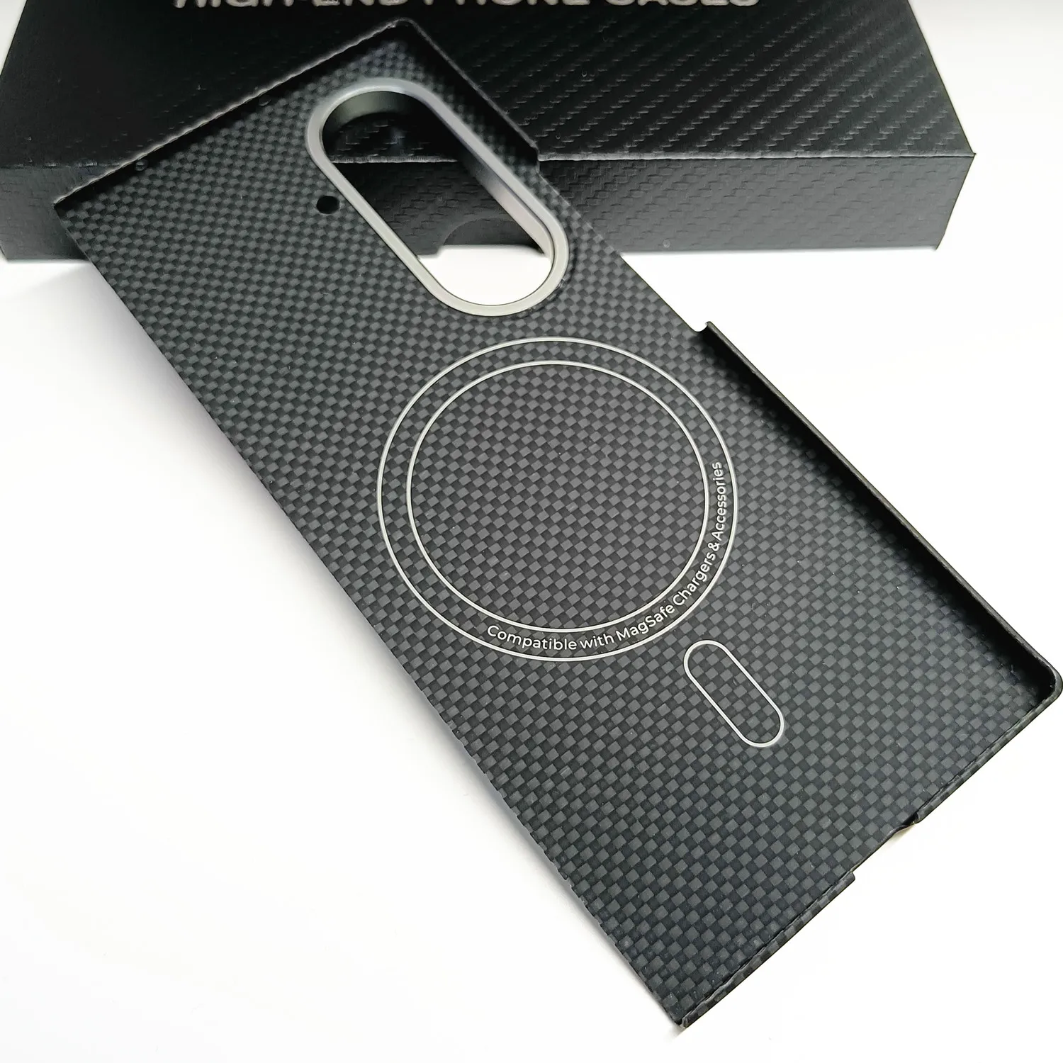 Genuine Aramid Carbon Fiber Magsafe Case For Samsung Galaxy Z Fold 7 Fold7 Matte Thin Weaving Grids Magnetic Bulletproof Cover