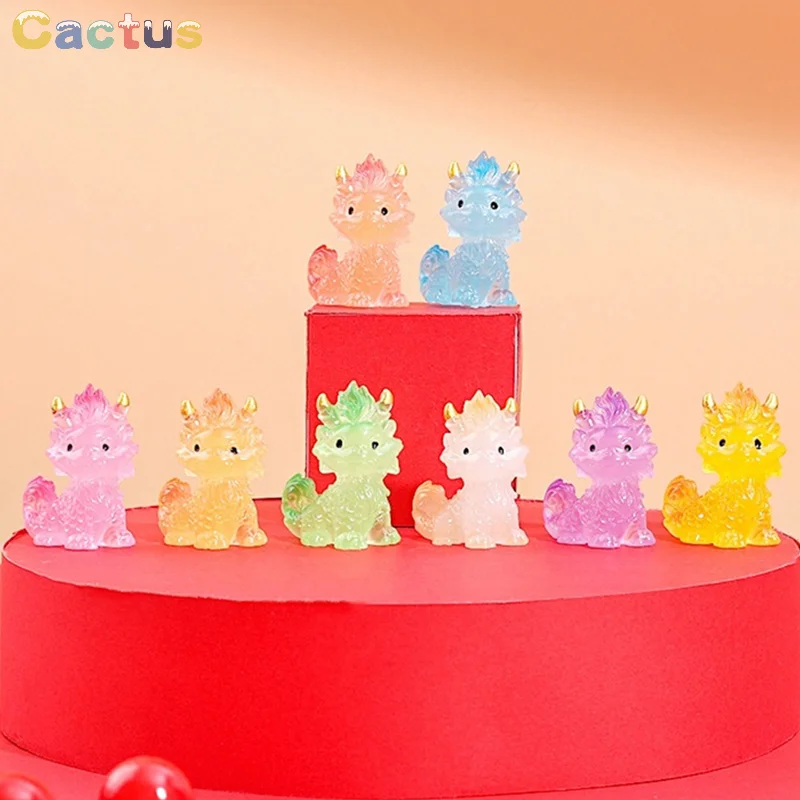 Year Of The Dragon Luminou Dragon Kirin Dragon Micro Landscape Ornaments Auspicious Beast Dollhouse Desktop Decor New Year Gifts