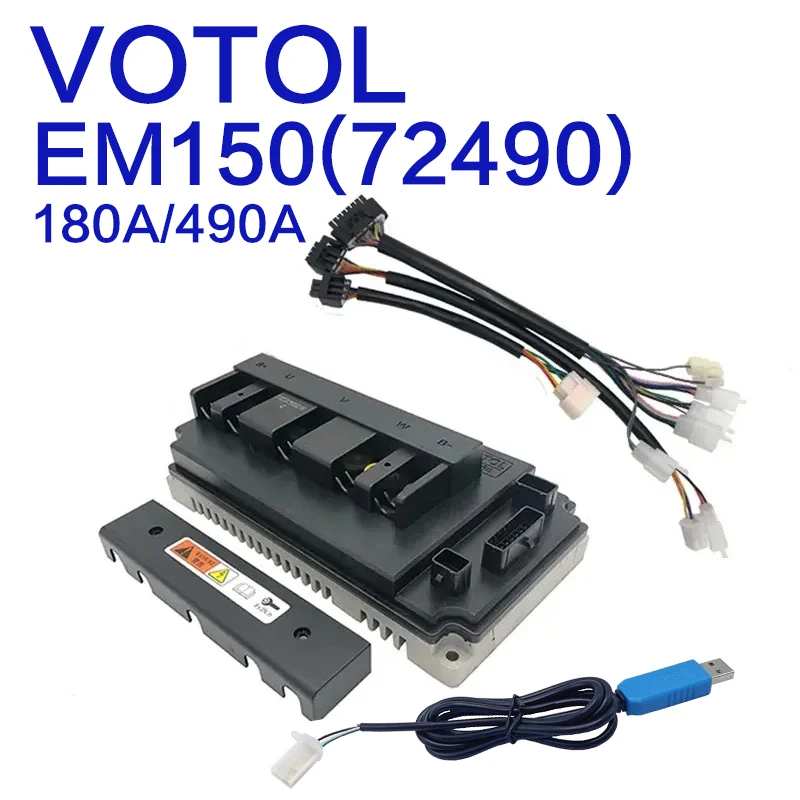 VOTOL EM150 72490 Controller Rated 180A Boost 275A Hub Mid-Drive Motor Motherboard with DKD Display & Throttle