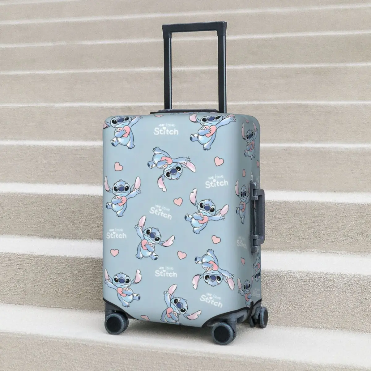 

MINISO Stitch Cartoon Suitcase Cover Business Vacation Useful Luggage Case Protection