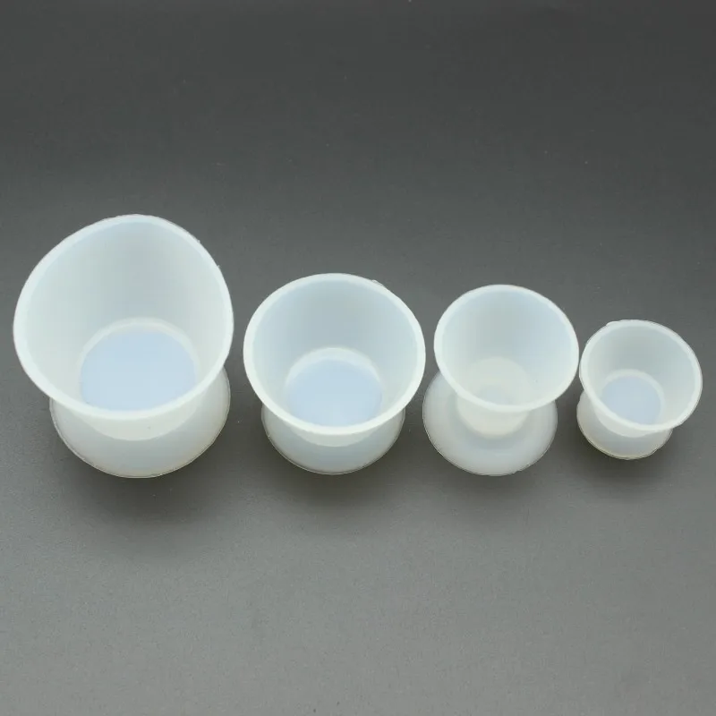 1set Dental Silicone Rubber Cup Flexible Self Solidifying Mixing Bowls High Temperature Disinfecting Dentistry Lab Tool