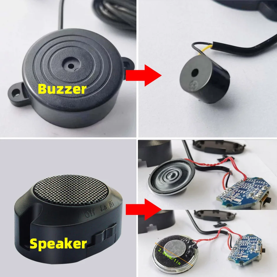 Car Speaker Audio Parking Sensors Alarm Horns Vehicle General Purpose Black Loudspeaker Accessories Loud Buzzer Alert