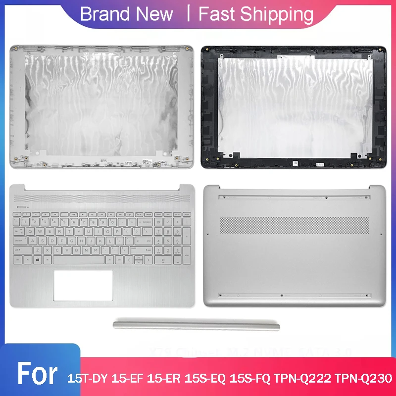 New Bottom Case For HP 15T-DY 15-EF 15-ER 15S-EQ 15S-FQ TPN-Q222 TPN-Q230 Laptop LCD Back Cover Top Case Palmrest with Keyboard