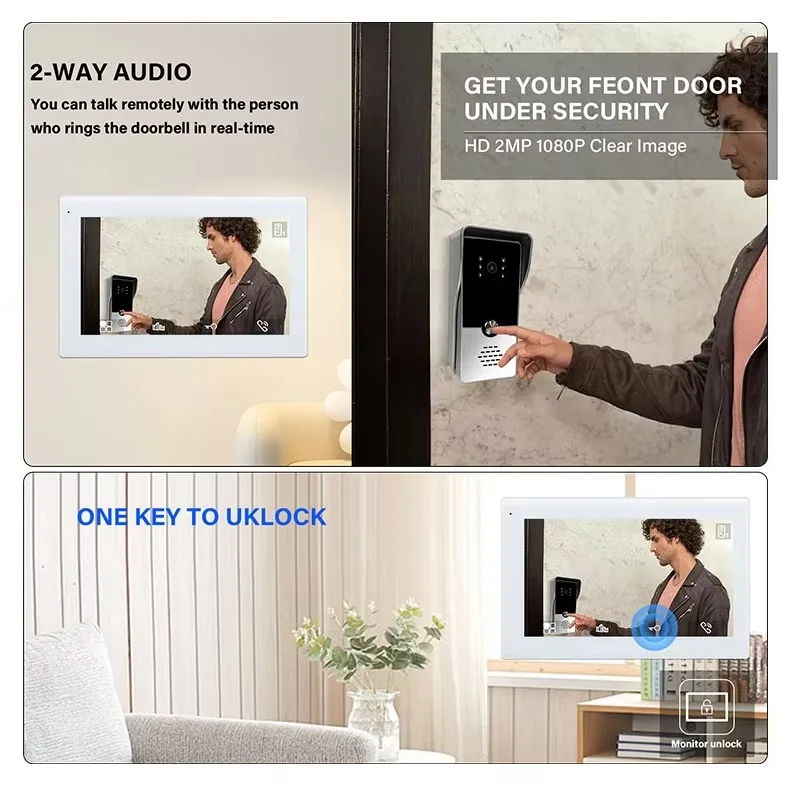 Cheapest Price Wifi Intercom System White Light Led Compensation Intercom Phone Set 4 Wire Intercom Communication System