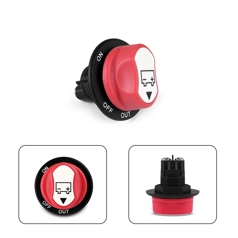 50A 100A 200A DC 12V Car Rally Battery Switch Disconnecter Power Isolator Cut Off Switch Kit For Truck Car Motorcycle Boat