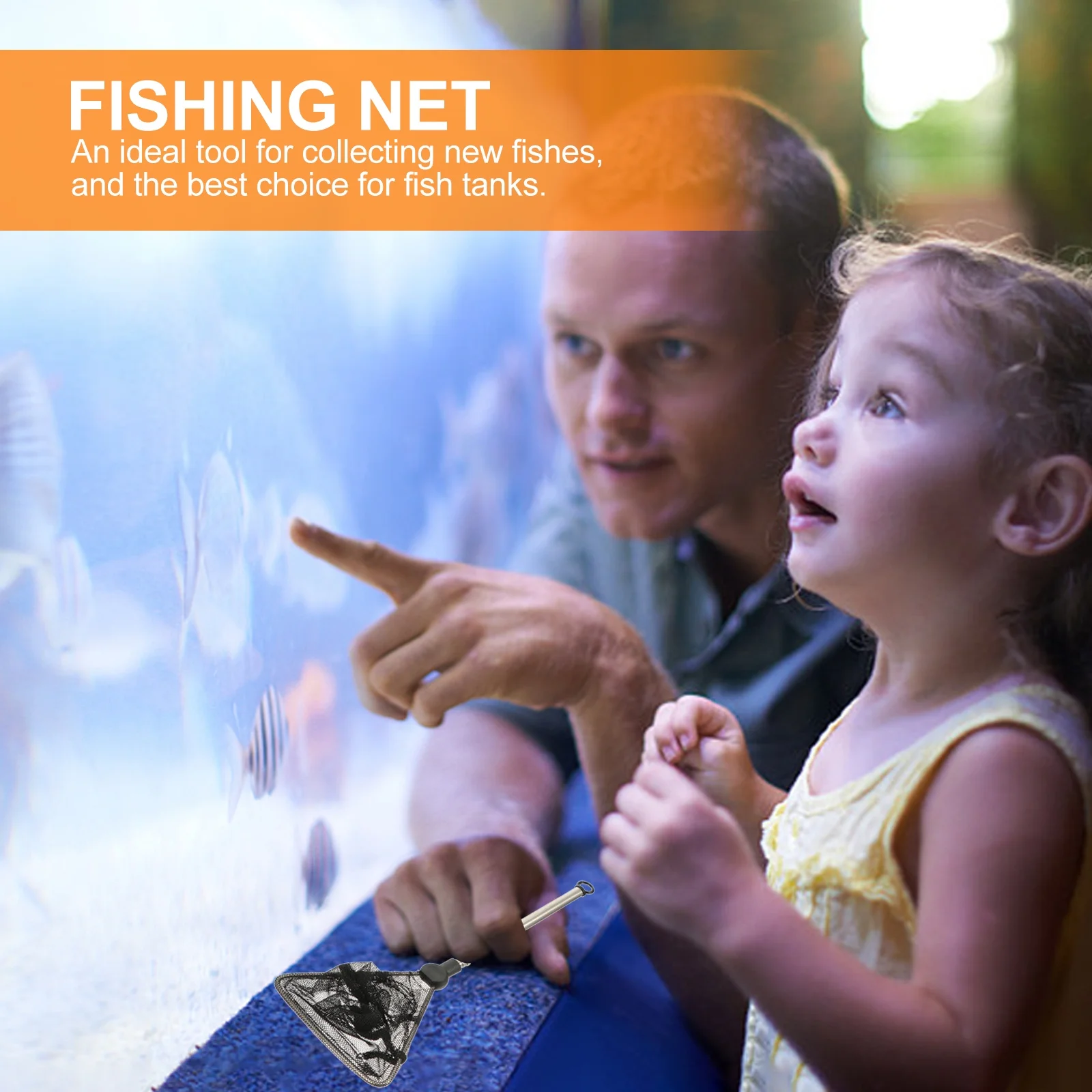 

Extendable Handle Stainless Steel Aquarium Net for Shrimp and Skimming and Cleaning Aquarium Fish Net