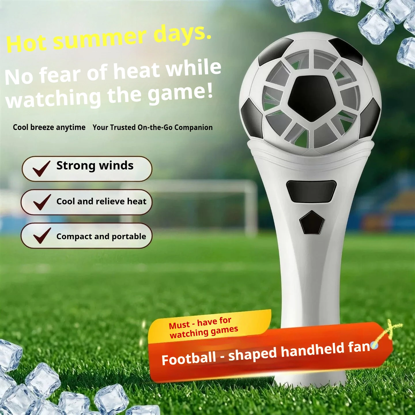 USB-C Rechargeable High Wind Speed Quiet Cooling Fan 199 Speed Levels Portable Handheld Fan Personal Cooler for Outdoor Sports