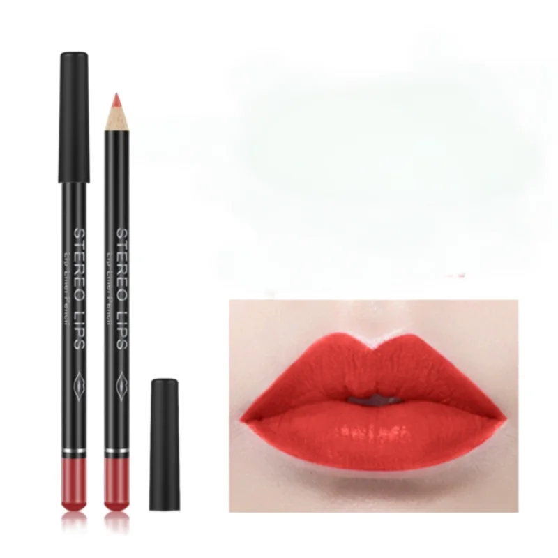 Luxo de longa duração fosco lábio plumping lábio contorno perfeito enchimento maquiagem lipliner à prova dwaterproof água suave batom lápis