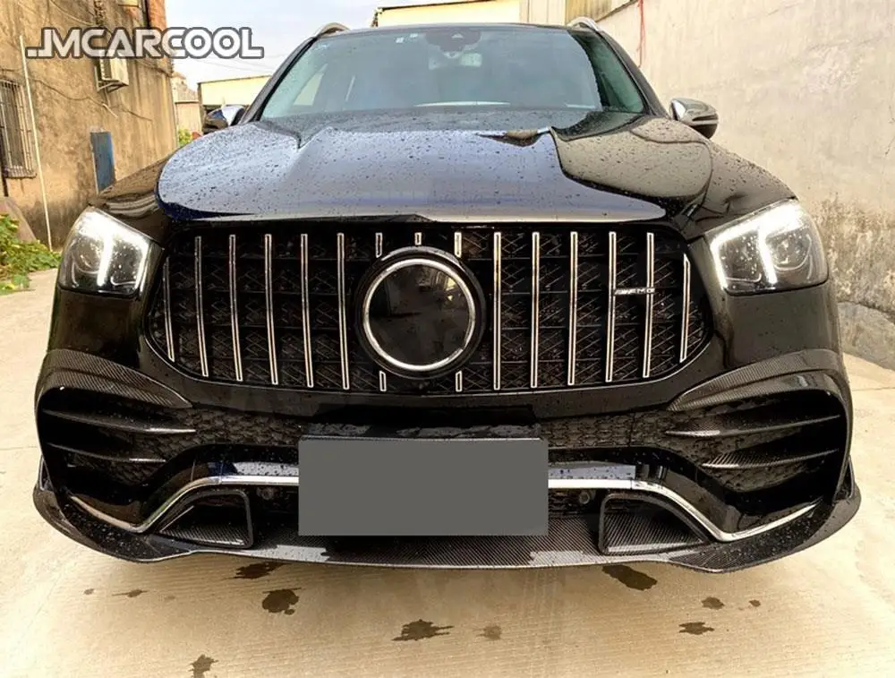 

JMCARCOOL Dry Carbon Fiber Front Bumper Lip Decoration Splitters For Mercedes Benz GLE Class W167 GLE53 AMG SUV 2020 UP