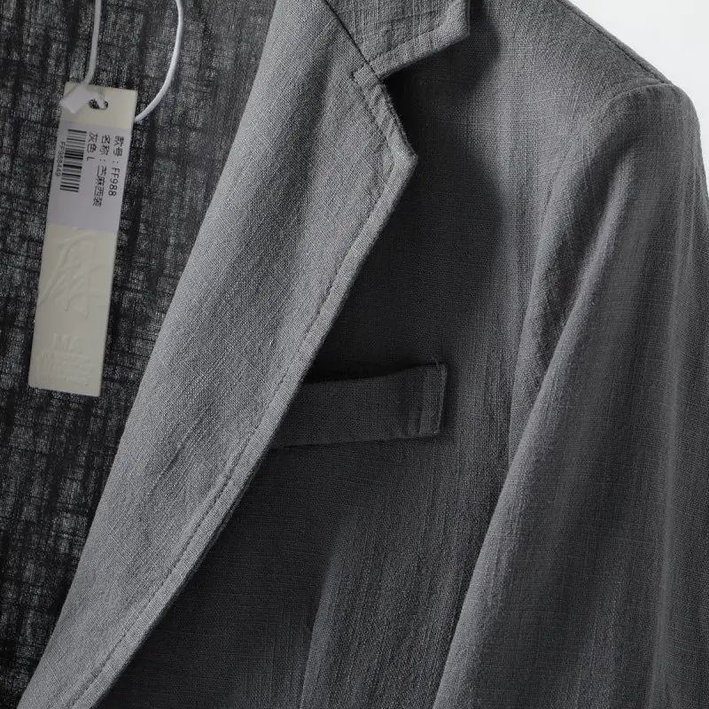 70 Jute + 30 Cotton Blazer, for Men, Fashionable for Travel, Cool in Summer, Suitable for Hiking and Leisure Activities. Blazer