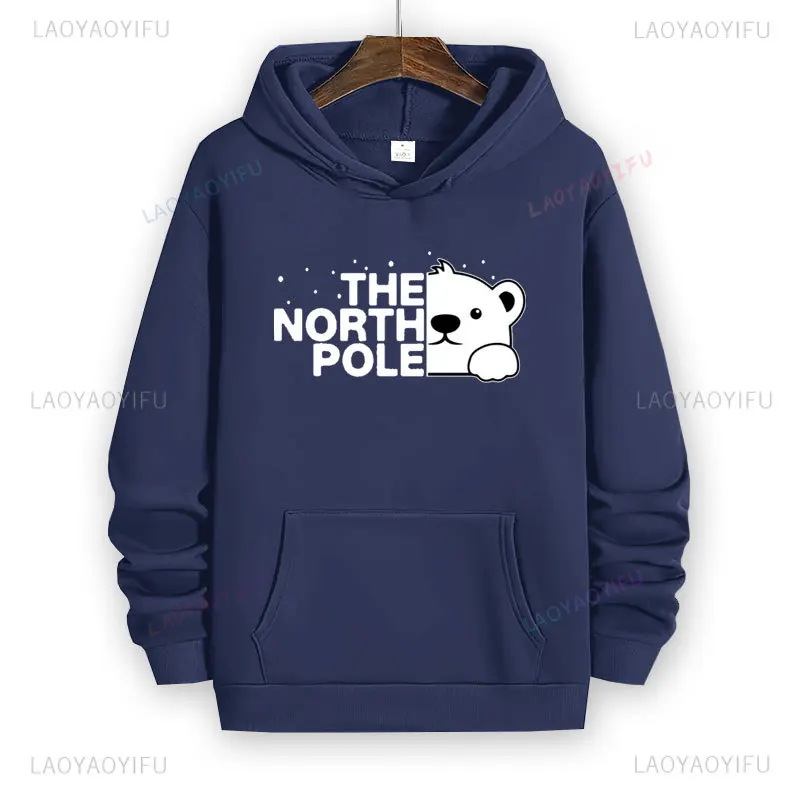 

Harajuku Christmas Jumper The North Pole Polar Bear Funny Christmas Men Women Sweatshirt Hip Hop Hoodie Autumn Winter Pullovers