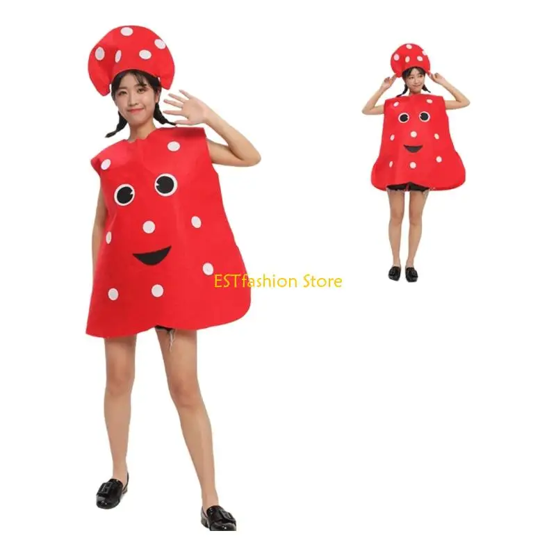 

Y5GC Breathable Nonwoven Fruit Party Costume Outfit For Children And Adult Gatherings
