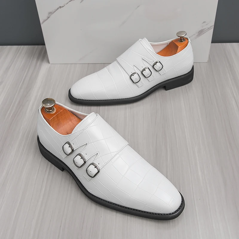 

Мужская повседневная кожаная обувь, удобный джентльменский элегантный костюм в стиле ретро для офисной вечеринки, костюм для взрослых 38-46, черный, белый, универсальный