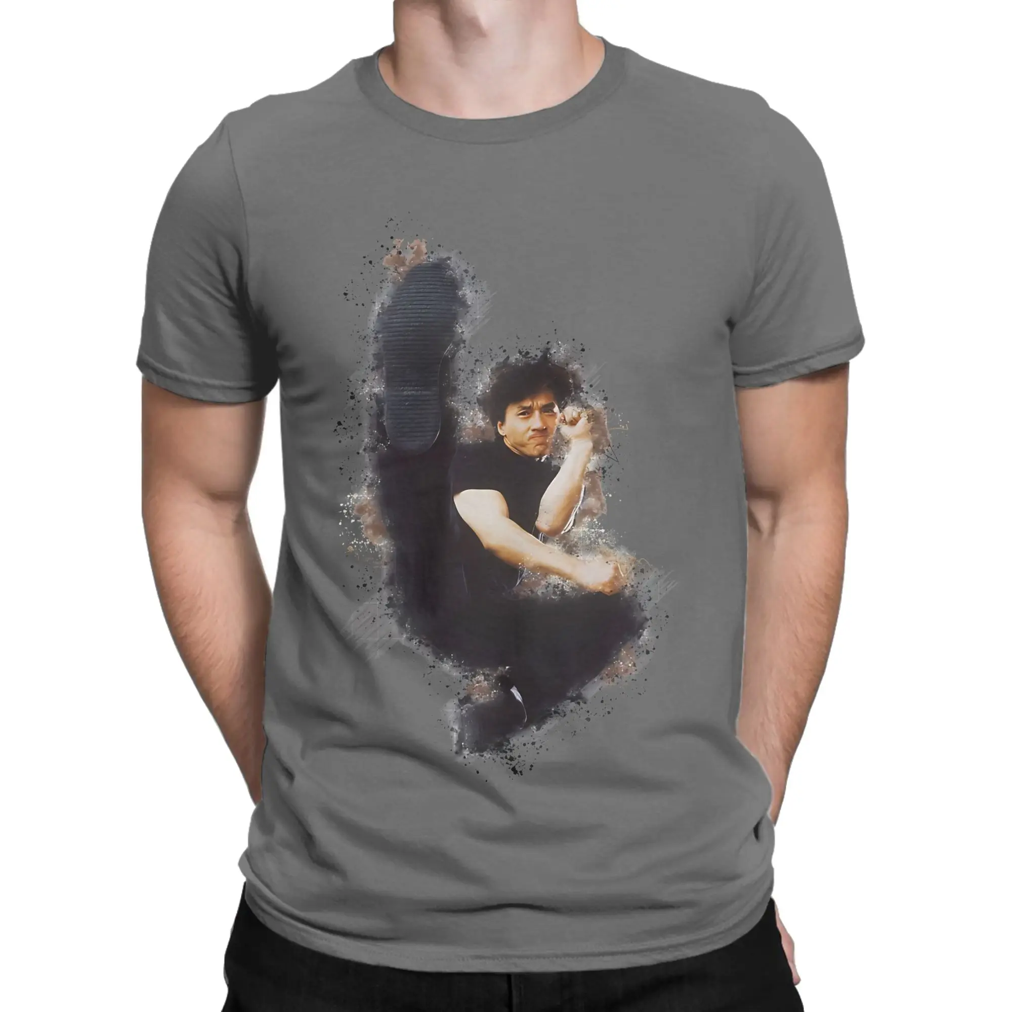 Jackie Chan Drunken Master  for Men Women T Shirt  Novelty Tee Shirt Short Sleeve Round Collar T-Shirts Cotton Plus Size Clothes