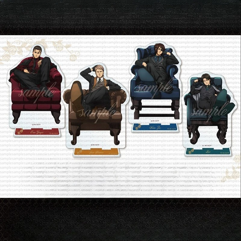 الهجوم العمالقة كريمة الإصدار الرسمي. Acg حامل ليفي تمثال أكريليك حامل العرش إرين لوحة واقفة تعليق تمثال لعبة الهدايا