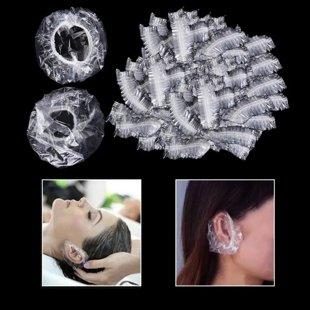 100 Pieces of Transparent Disposable Hearing Waterproof for Dyeing,