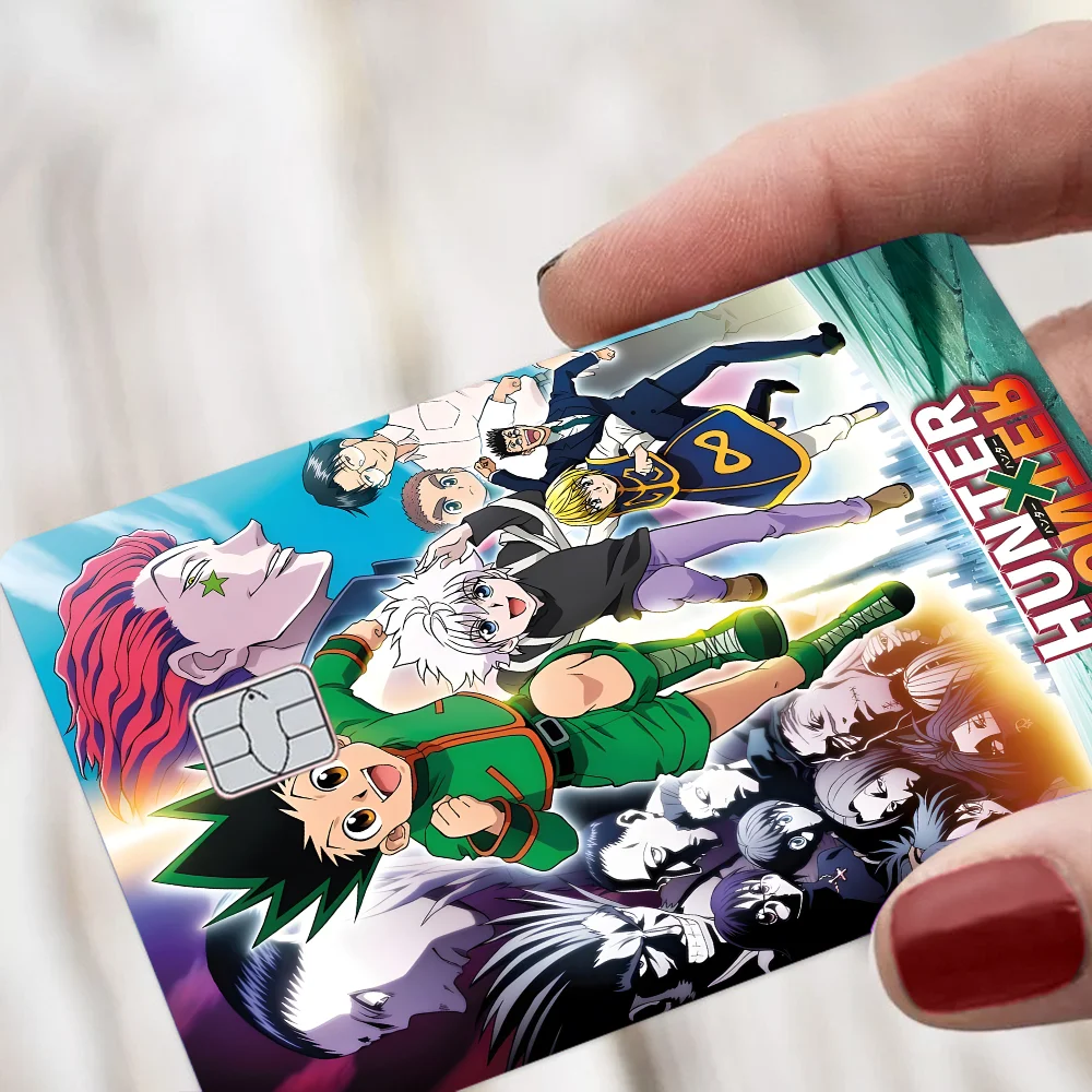 Hunter X Hunter Anime Spend Or Save Funny Shell On Off Ultra Thin No Fade Sticker Skin Cover Film For Debit Credit Card