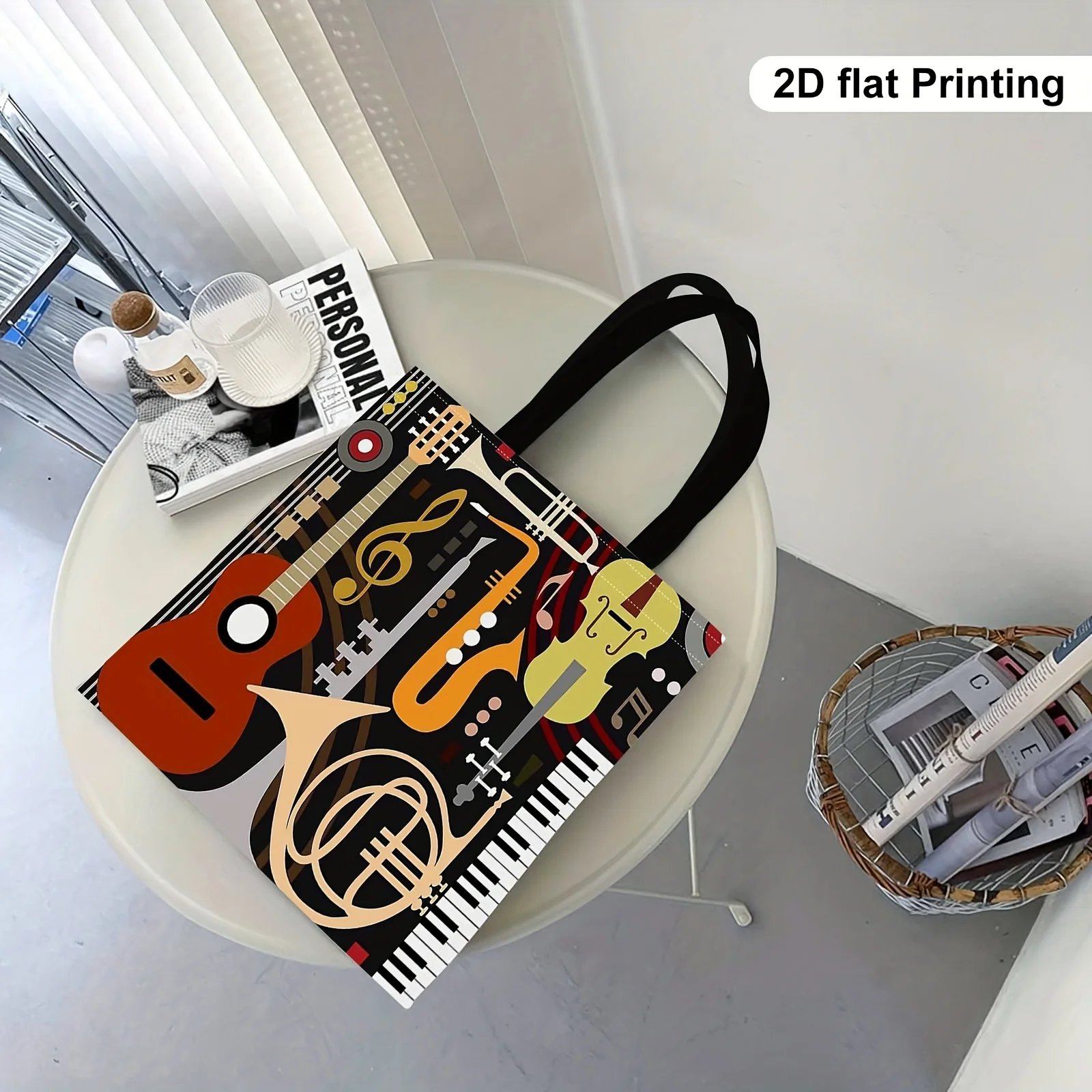 Musical Instrument Shop - حقيبة كتف تحمل طباعة مجموعة من