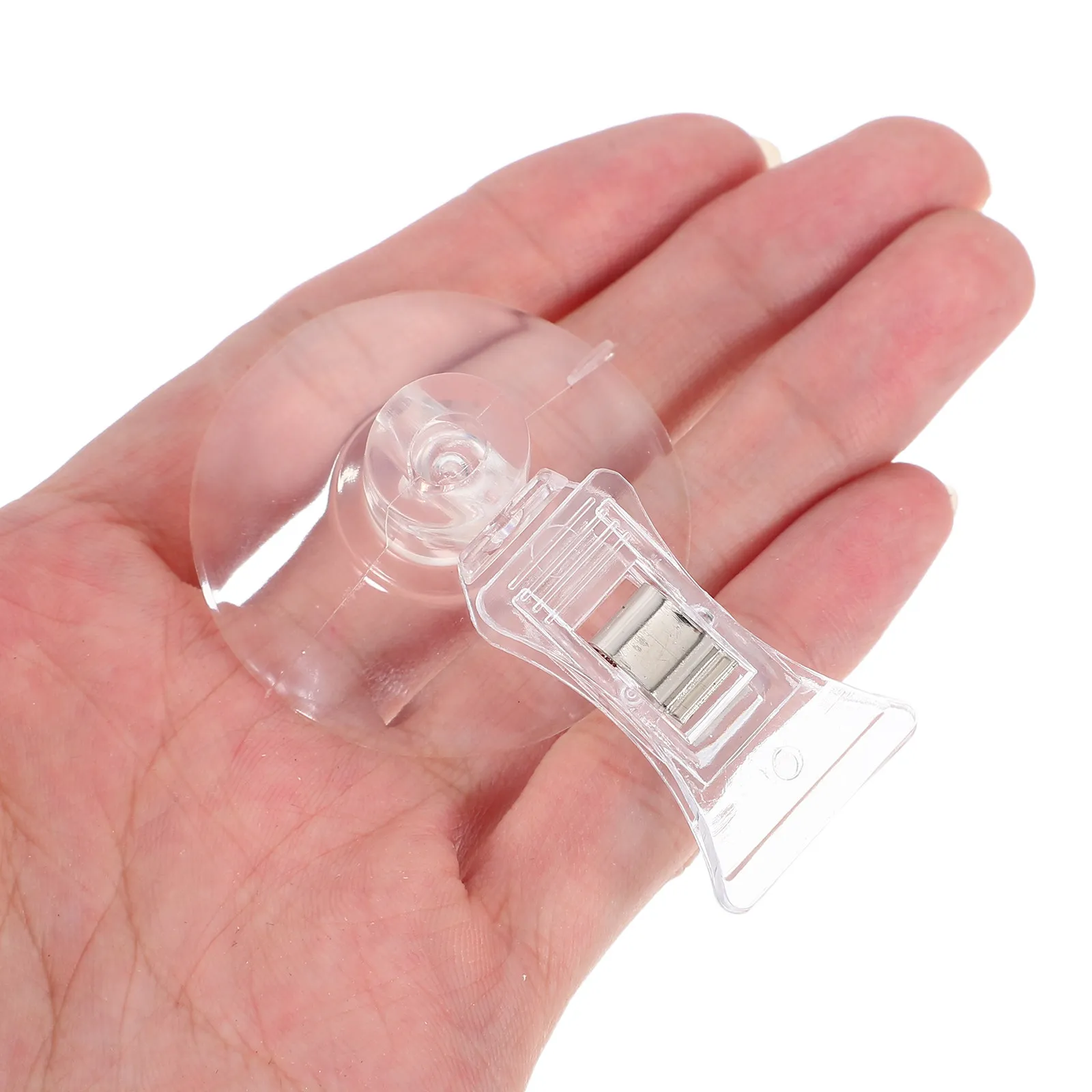 

10Pcs Clear Suction Cup Clips Lightweight Yet Sturdy Sign Paper Card Display Clamp for Advertising Menu Name Tags Retail