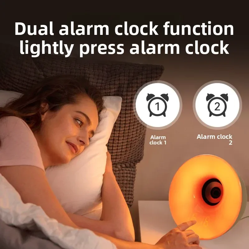 Smart White Noise Machine Bluetooth Speaker Sunrise Alarm RGB Mood Light Sleep Aid for Insomnia for Car Hotel Music Player