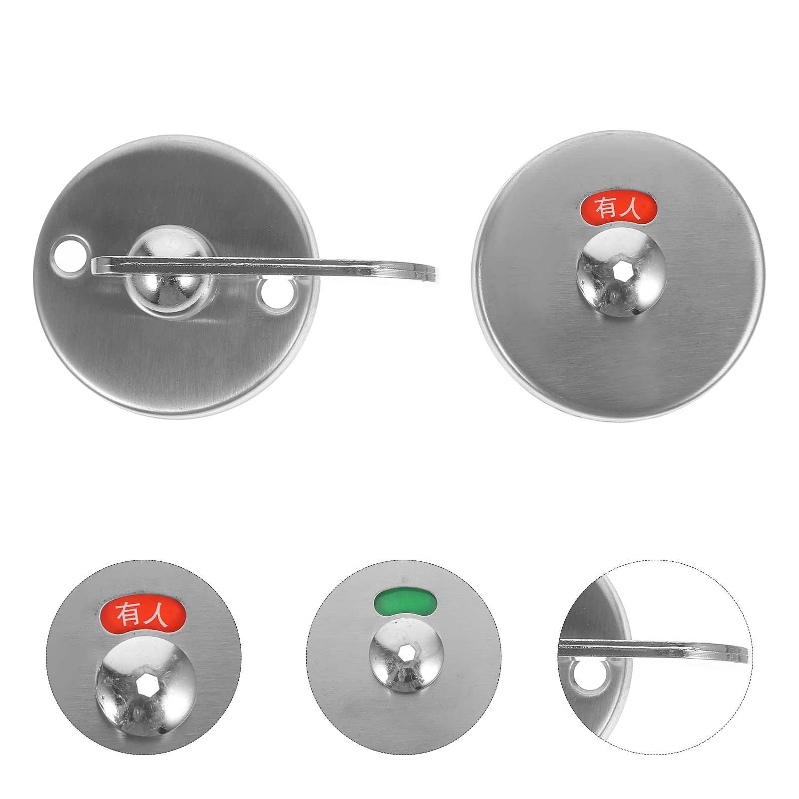 

Stainless Steel Bathroom Indicator Toilet Door Lock Occupied Shower Latch Durable Commercial Bolt Locks For Restroom Partitions
