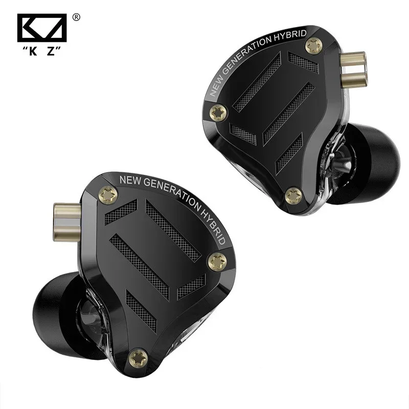 KZ ZS10 pro 2 Wired Earphones with 4-Level Tuning Switch HIFI Stereo Bass Metal Earbuds In-Ear Monitor Sport Headphones