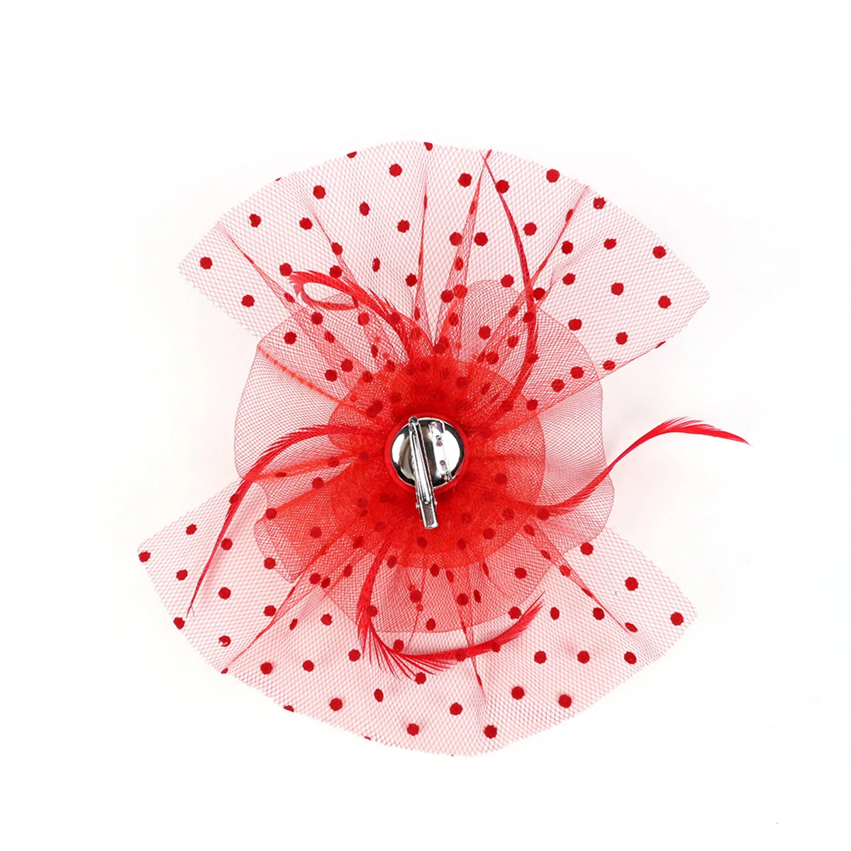 

Hat Mesh Hair Clip Headdress Clips for Fascinator with European and