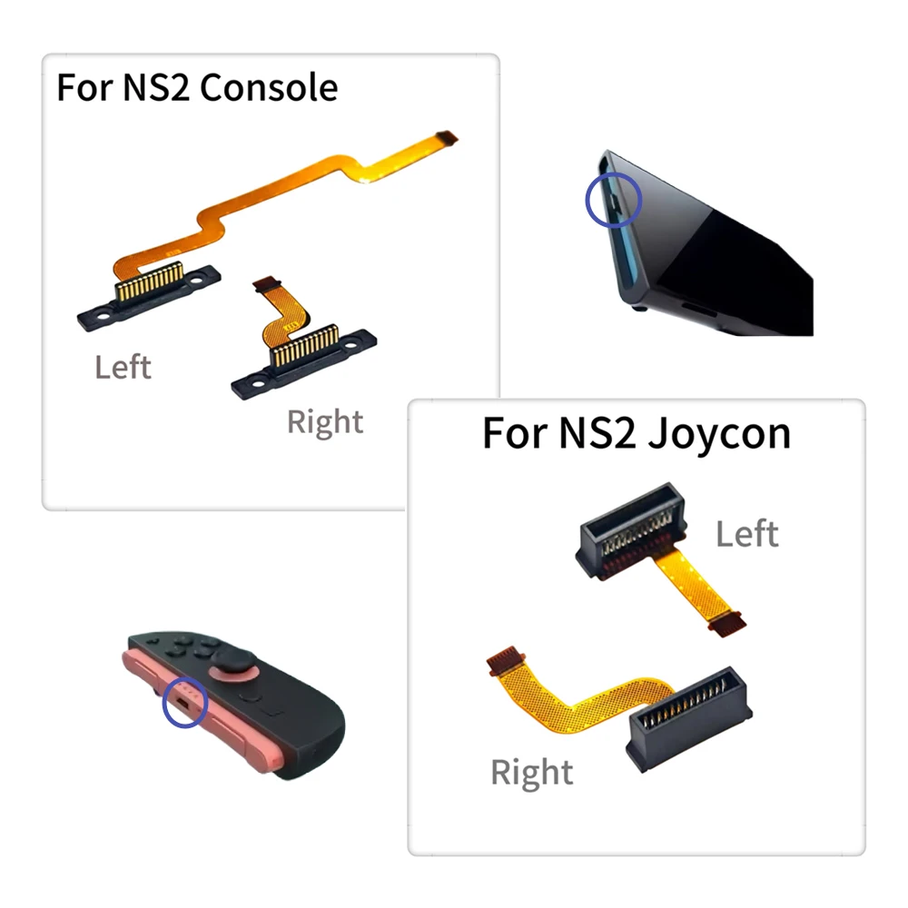 

Original Left Right Male Female Connector Flex Slide Socket for Nintendo Switch 2 NS2 Joy Con 2 Handle Magnetic Connector Port
