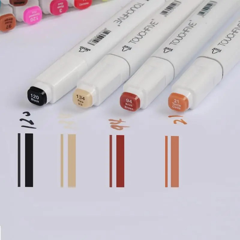 Marker Set with 30 60 80 168 Colors Double-ended Markers Suitable for Sketching Comics Doodling and Other Drawing Supplies