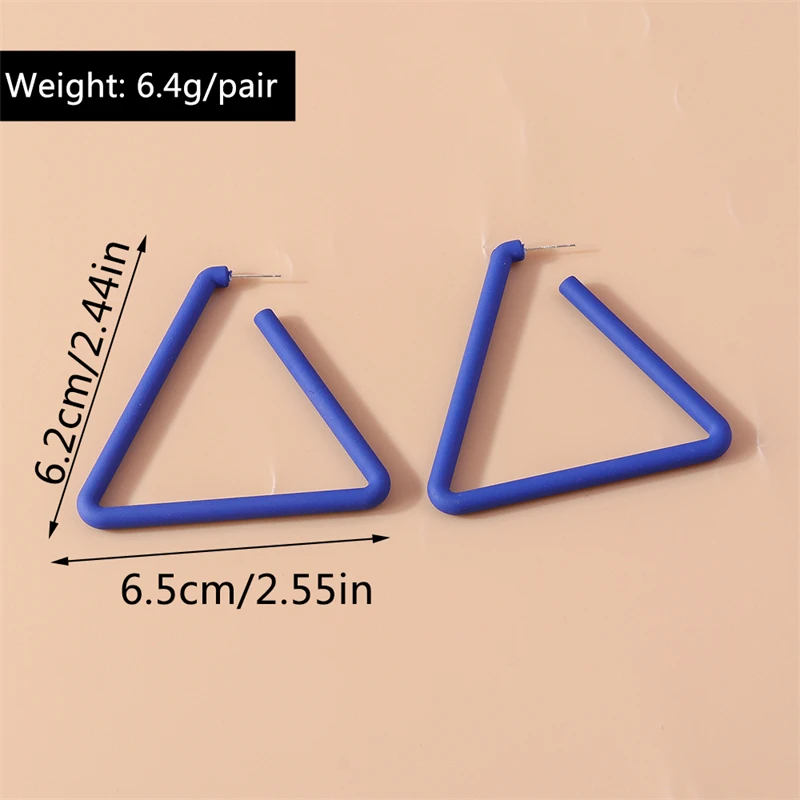 Fashion Personality Hollow Triangle Hoop Earrings for Women Girls Festival Holiday Jewelry Gifts