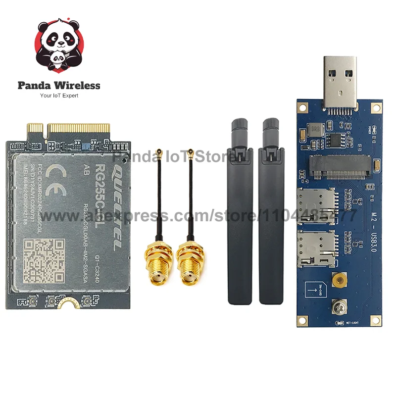 Quectel RG255C-GL M.2 Pacote Módulo WWAN 5G RedCap RG255C RG255CGL00AB RG255CGL00AB-4M2-MN0AA LTE Fallback 5G SA Modo PCIe USB