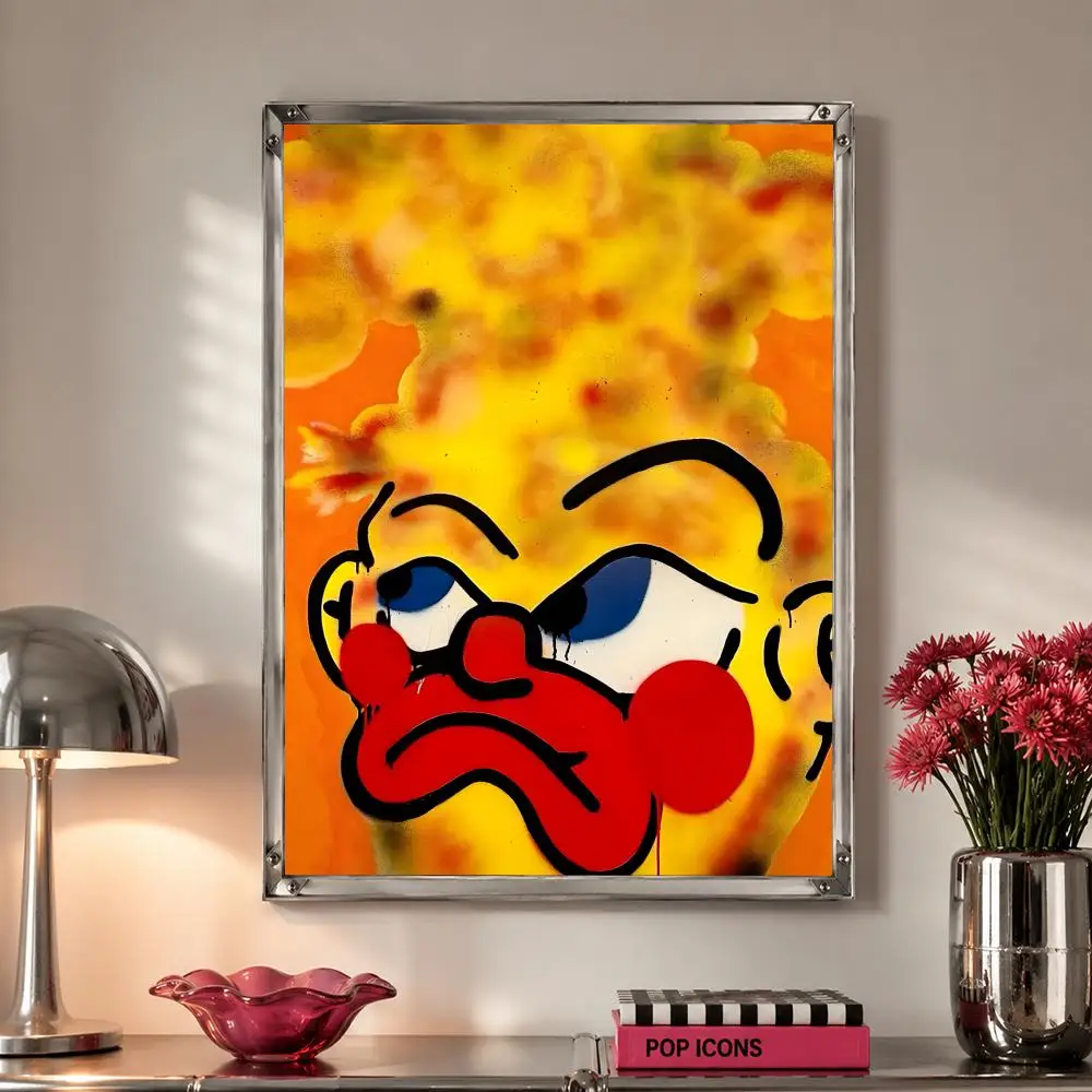 Vintage art O-Olaolu Slawn Art Abstract Poster Self Adhesive Wall Decor Waterproof Removable for Bedroom Living Room bar Gift image 3
