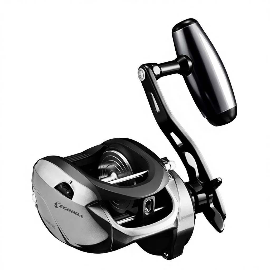 Ecooda New Fubo Flash Large Water Drop Wheel EFW800 Right Hand Boat Fishing High Power 11 Bearing Fishing Reel