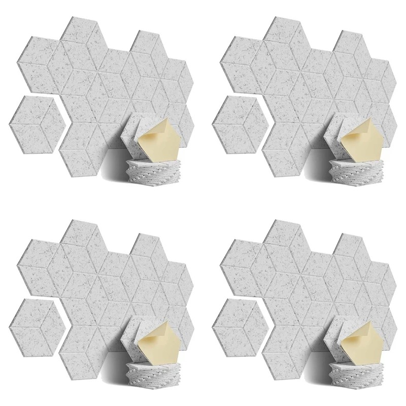 

48 PACK Acoustic Foam,Self-Adhesive Sound Proof Panels,For Sound Insulation &Acoustic Treatment(Gray)